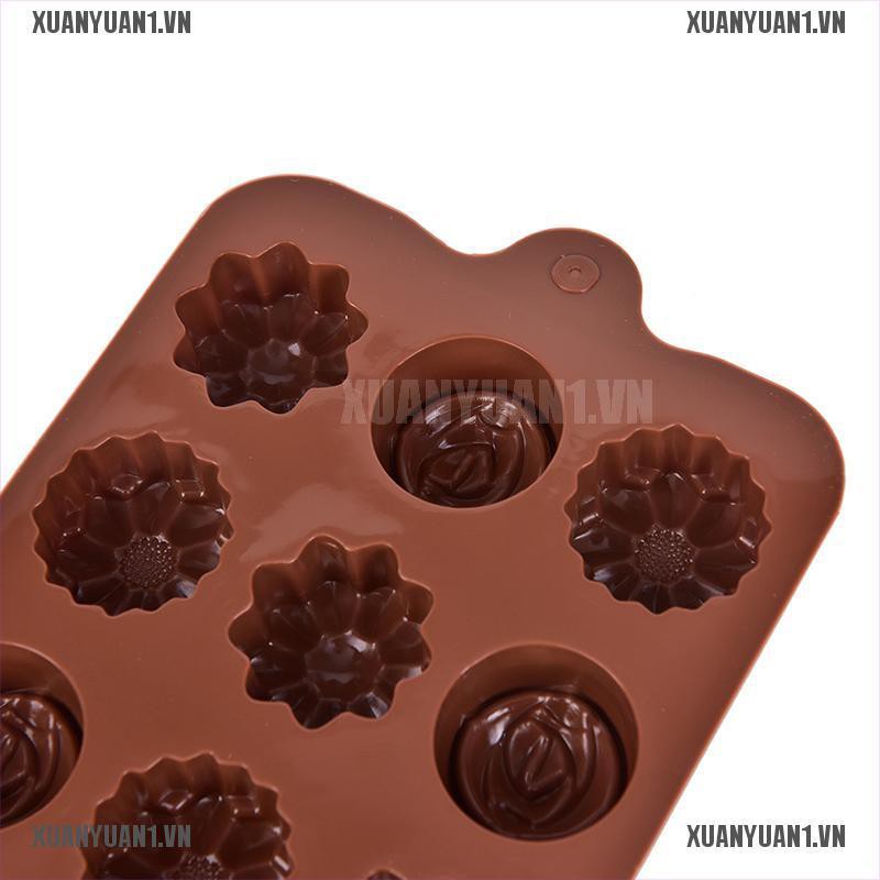 1 Khuôn Làm Bánh / Xà Phòng / Sô Cô La Hình Hoa Hồng Bằng Silicone