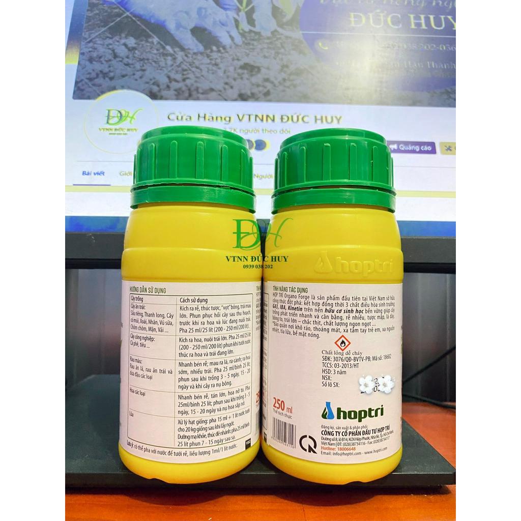 Hợp Trí Organo Forge 250ml - phân bón lá hữu cơ - Rễ nhiều, mập tược, bông to, trái lớn
