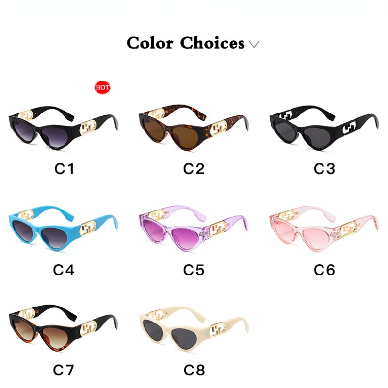 Kính Mát Thời Trang Hình Mắt Mèo Màu Sắc Ngọt Ngào Phong Cách Phương Tây