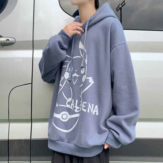 Áo Hoodie Dáng Rộng In Hình Pikachu Thời Trang Cho Nam / Nữ | BigBuy360 - bigbuy360.vn