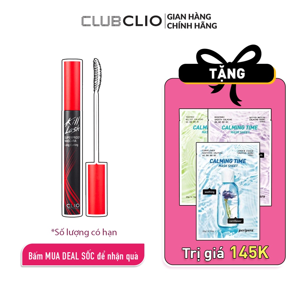 Mascara Làm Cong Mi, Chống Trôi CLIO KILL LASH SUPERPROOF MASCARA 7g