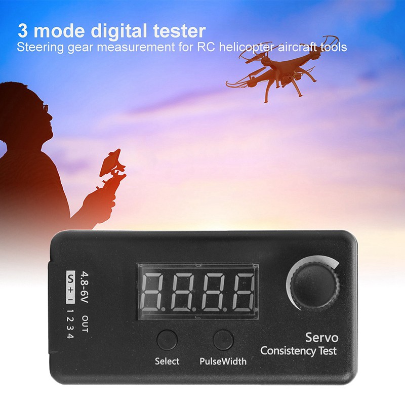 Mini 3 Modes Digital Servo/ESC Consistency Tester Steering Gear Measurement for RC Helicopter Airplane Car Tool