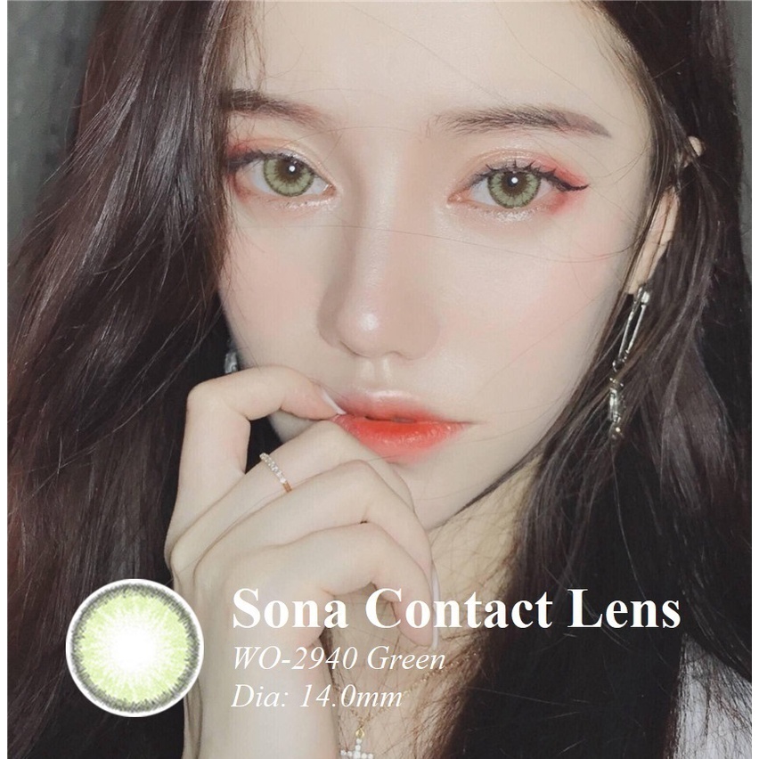 Lens GREEN WO-2940 (kính áp tròng Sona Hàn Quốc)