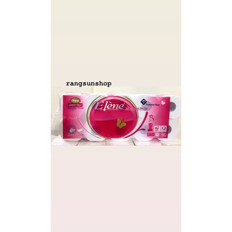 (Có quà) Giấy vệ sinh ELENE 10 cuộn 3 lớp CÓ LÕI 1,8KG