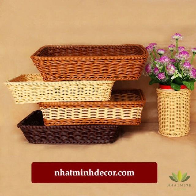 Giỏ nhựa giả mây