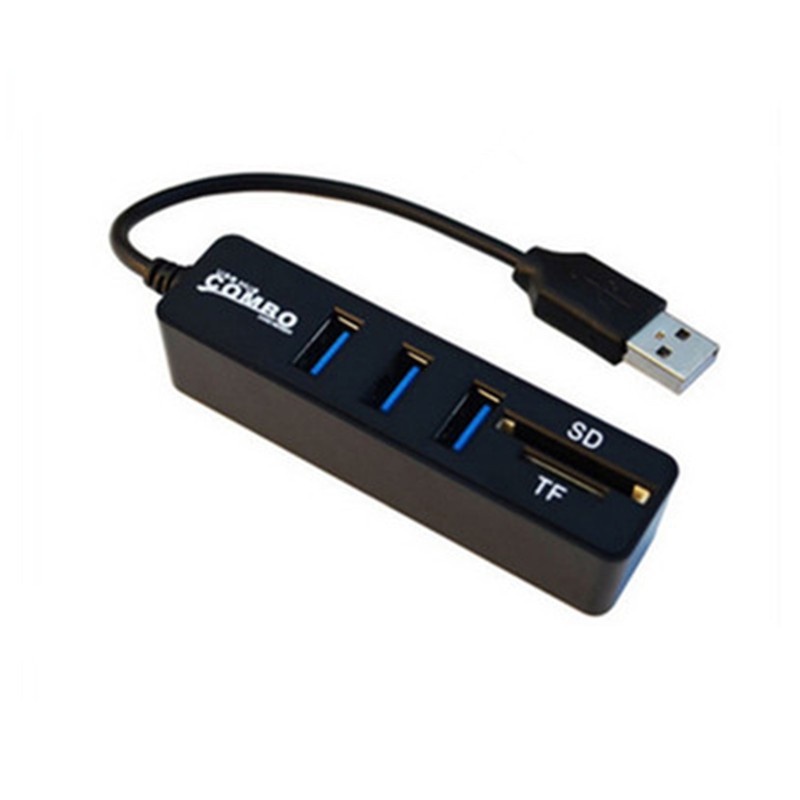 Đầu đọc thẻ nhớ TF SD 3 cổng USB 2.0 tốc độ cao