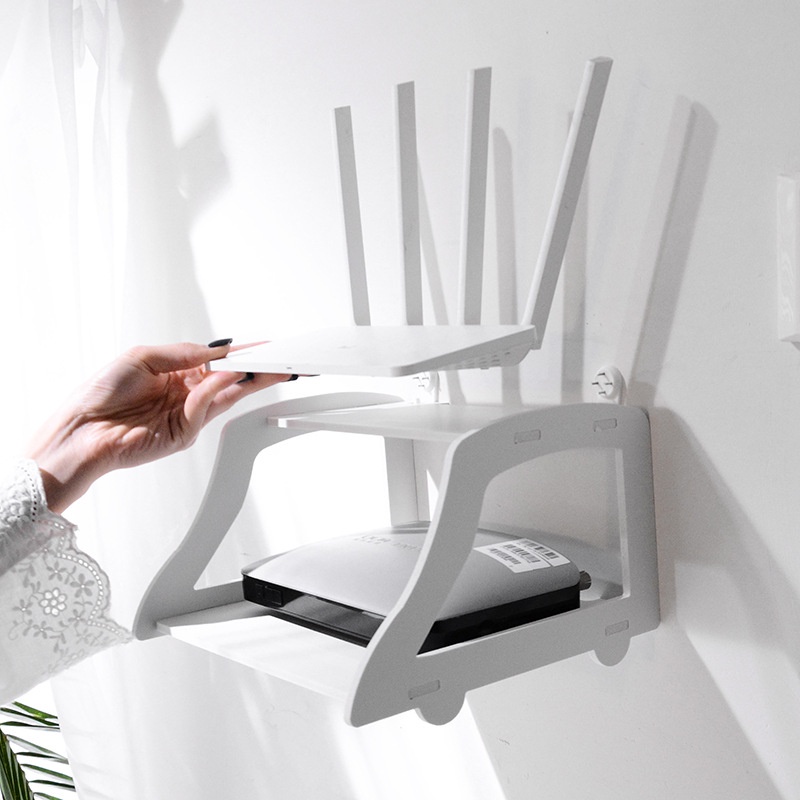 Kệ Wifi Treo Tường 2 Tầng Nhỏ Gọn Hiện Đại
