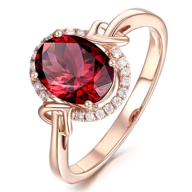 Dove Blood Ruby Mặt dây chuyền vòng cổ Nữ vàng hồng Đáy bạc Garnet Kim cương Tourmaline Nhẫn sang trọngQQ