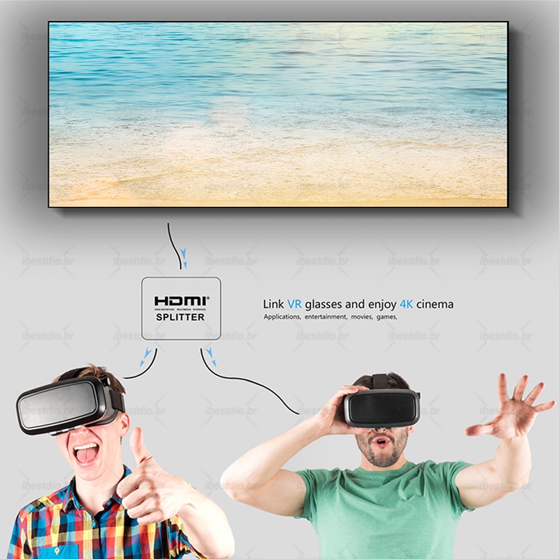 Bộ Chia Cổng HDMI 4K Full HD 1080p 1X2 1 Trong 2