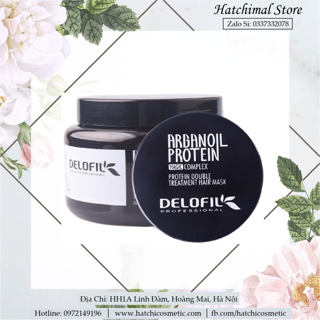 [ DELOFIL ] HẤP PHỤC HỒI CHUYÊN SÂU DELOFIL ARGANOIL PROTEIN HŨ 500ML