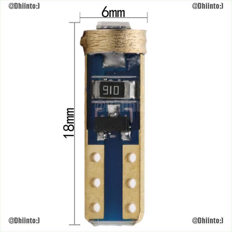 10 bóng đèn led T5 Osram 3030 Canbus 37 70 73 74 W5W 1Smd 12V ánh sáng trắng