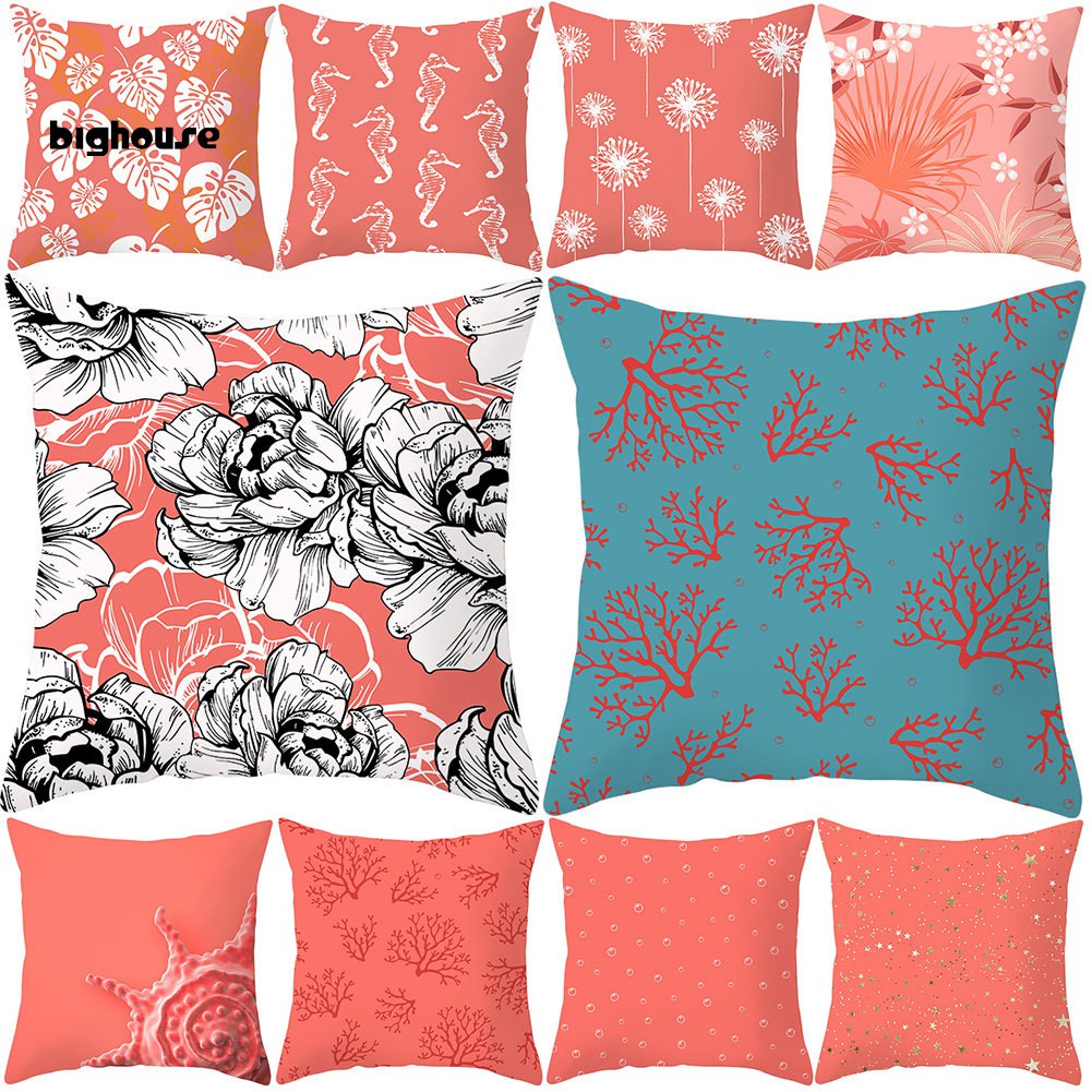 Vỏ Bọc Gối Sofa Mềm Mại In Họa Tiết Quả Đào Trang Trí Nhà Cửa / Văn Phòng