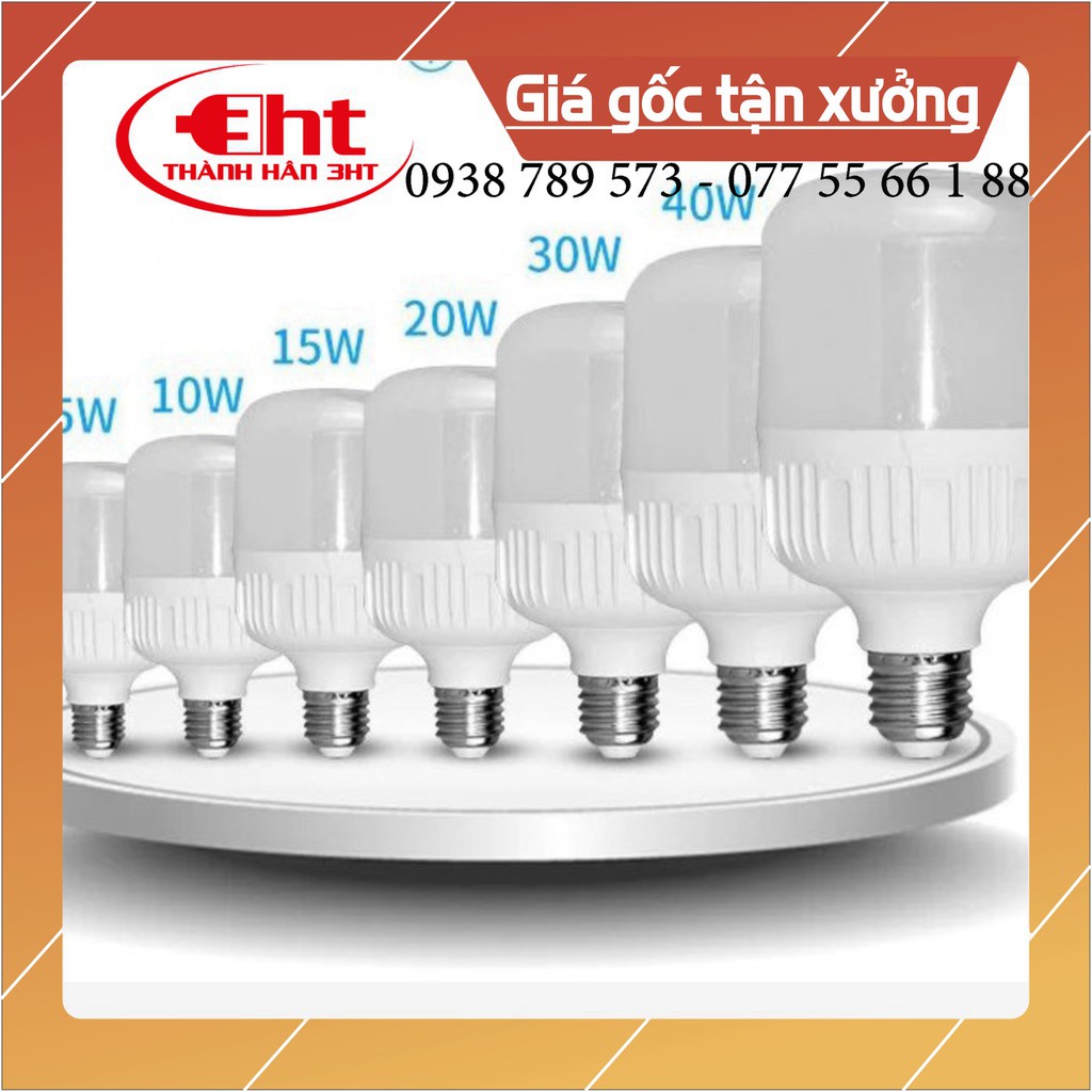 Bóng đèn Led trụ 5W-10W-15W-20W-30W-40W siêu sáng, tiết kiệm điện  E27 -3HT