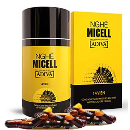 Hộp 14 Viên Nghệ Micell Adiva ( 14 Viên 720mg/ Hộp) - Thực Phẩm Làm Đẹp Và Bảo Vệ Sức Khỏe