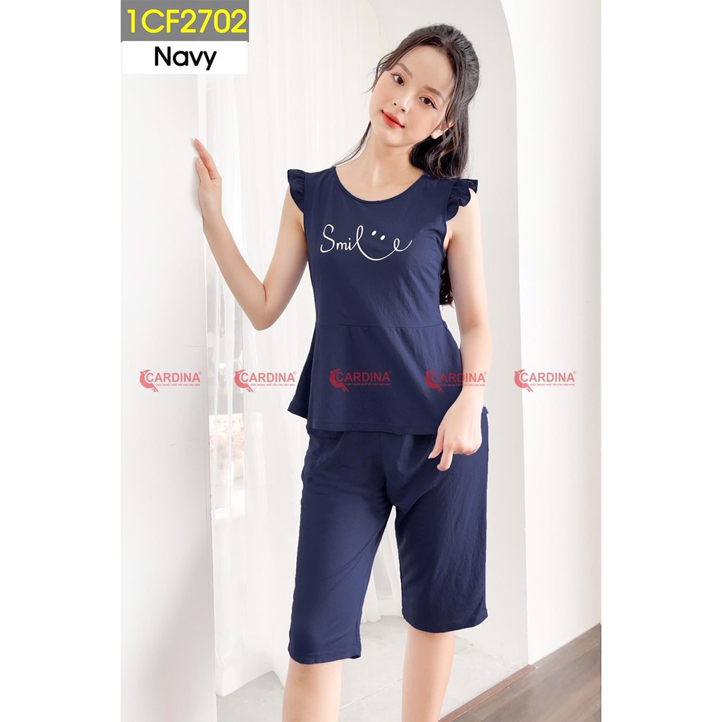 Đồ Bộ mặc nhà mùa hè Nữ 𝐂𝐀𝐑𝐃𝐈𝐍𝐀 Smile Bèo Vai Chất Cotton Nhật Cao CấpTạo Điểm Nhấn Trẻ Trung, Nữ Tính | BigBuy360 - bigbuy360.vn