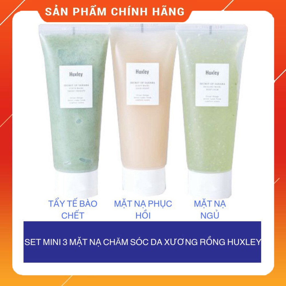 Set mặt nạ Huxley chăm sóc 03 bước từ xương rồng