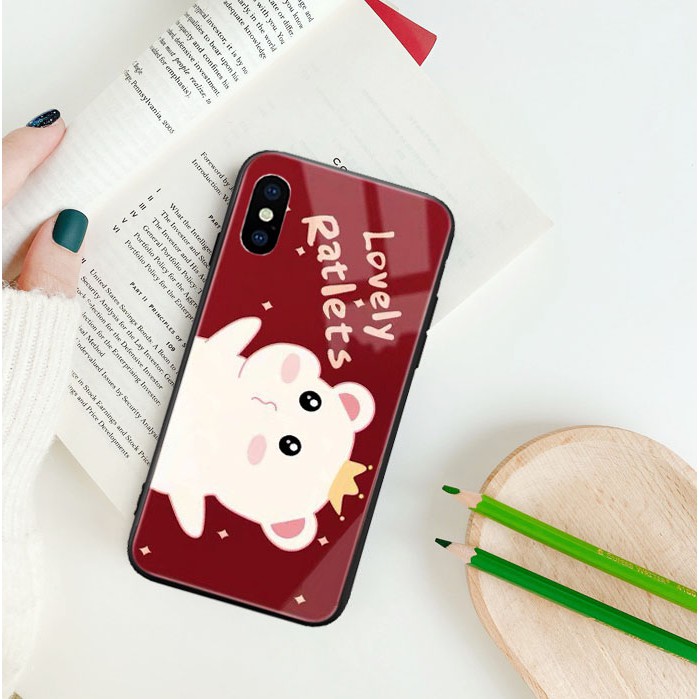 Ốp kính in hình thú dễ thương SX-KCL02H cho iphone 6 s plus 7 8 plus Xr X s max 11 11 pro max 12mini 12 pro max