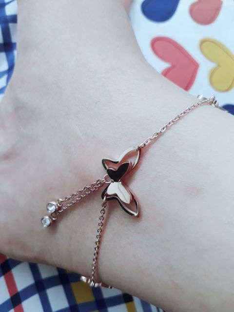 Lắc chân titan bướm - không đen - không phai màu TT556 | BigBuy360 - bigbuy360.vn