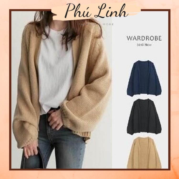 MS366 Áo khoác len cardigan không cúc