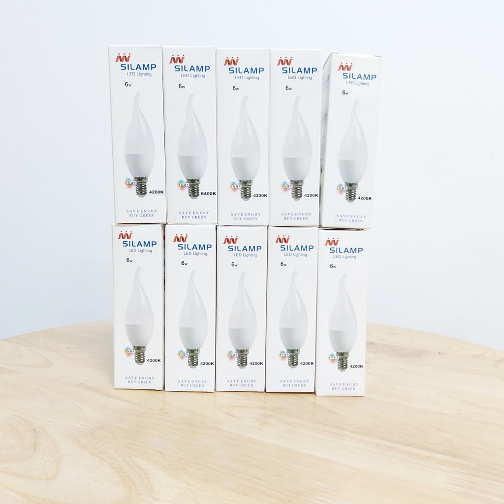 COMBO 10 BÓNG ĐÈN LED Búp C37L 6W E14