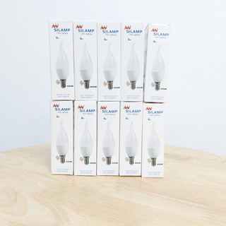 Combo 10 bóng đèn led búp C37L 6W/8w E14