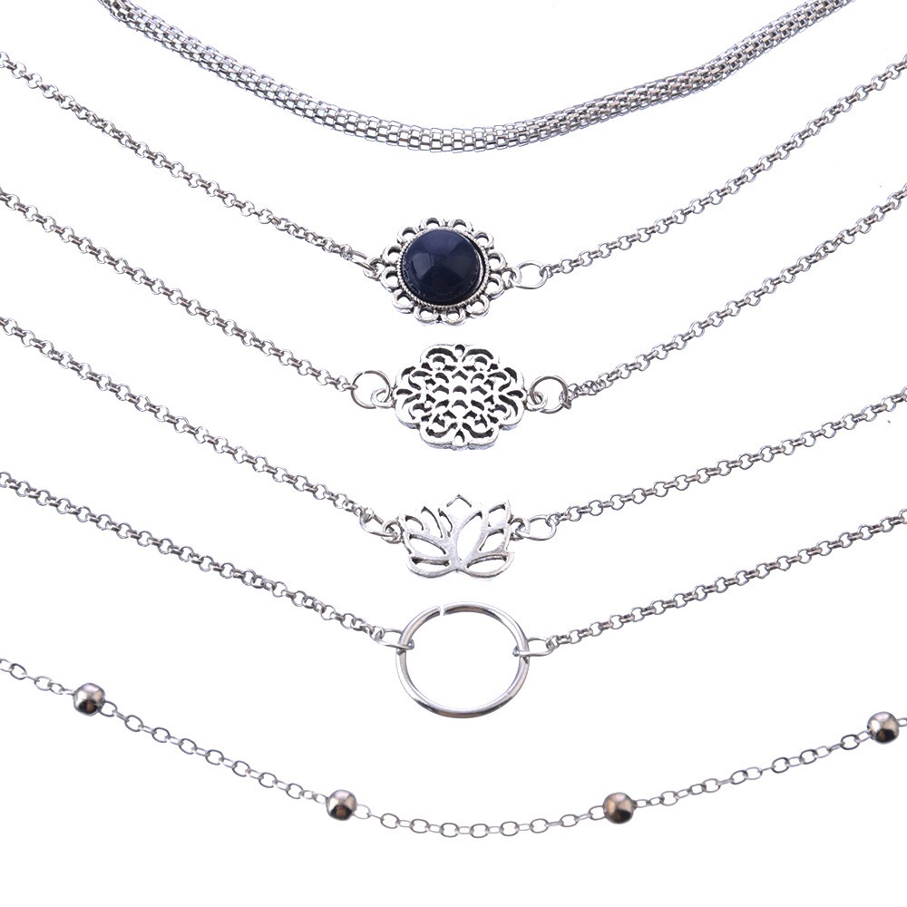 Set 6 Vòng Đeo Tay Hợp Kim Thiết Kế Đơn Giản Xinh Xắn Dành Cho Nữ