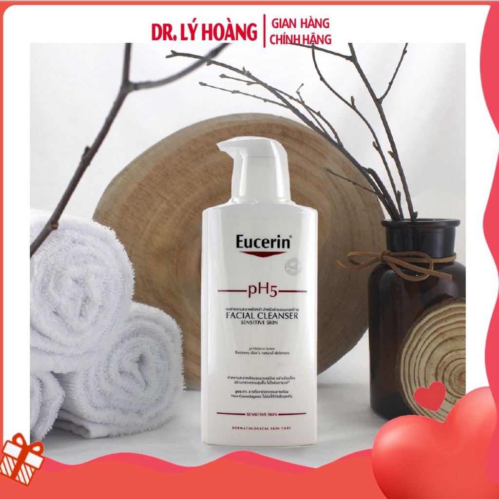 Sữa Rửa Mặt Eucerin pH5 Cho Da Nhạy Cảm Facial Cleanser - Eucerin PH5 Facial Cleanser Sensitive Skin 400ml-𝐃𝐫.𝐋𝐲́ 𝐇𝐨𝐚̀ng