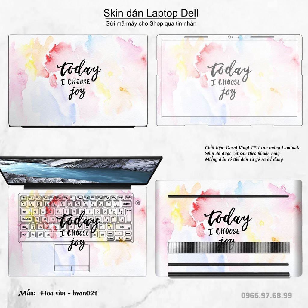 Skin dán Laptop Dell in hình Hoa văn nhiều mẫu 4