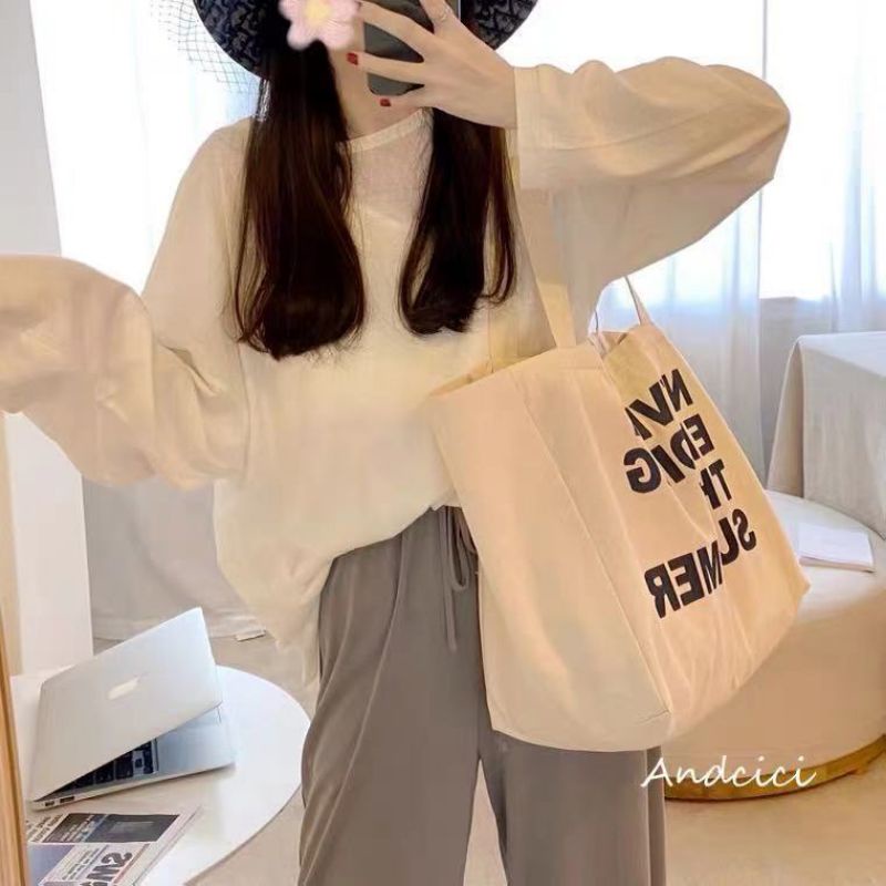 Túi tote vải Canvas cỡ lớn