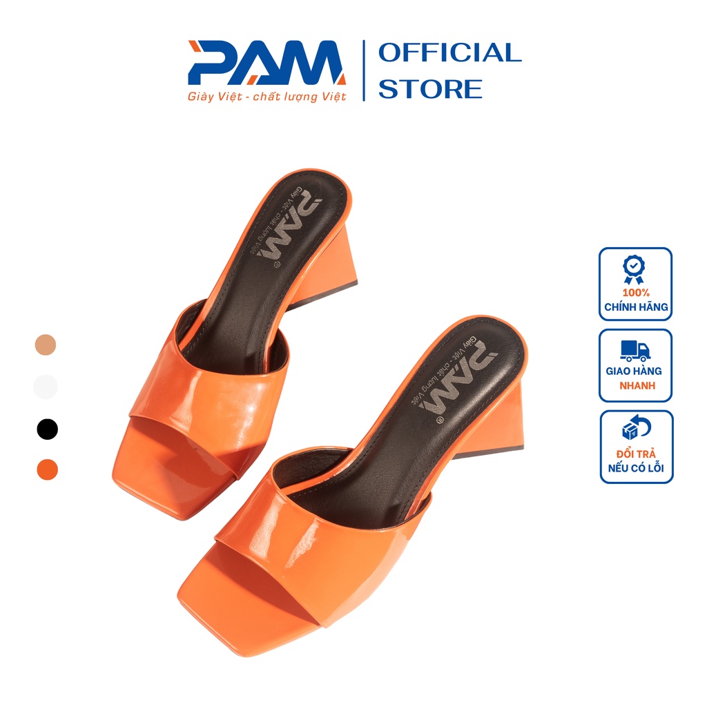 Guốc cao gót nữ 7p thời trang phong các, gót tam giác cập nhật xu hướng 2022-CGT402 (SIZE 35-39)