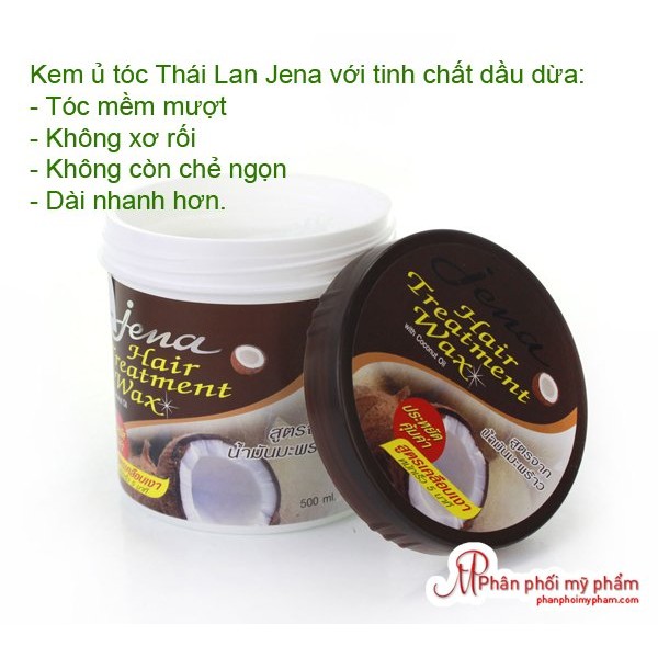 【Siêu Rẻ】Kem Ủ tóc dầu dừa JENA Thái Lan