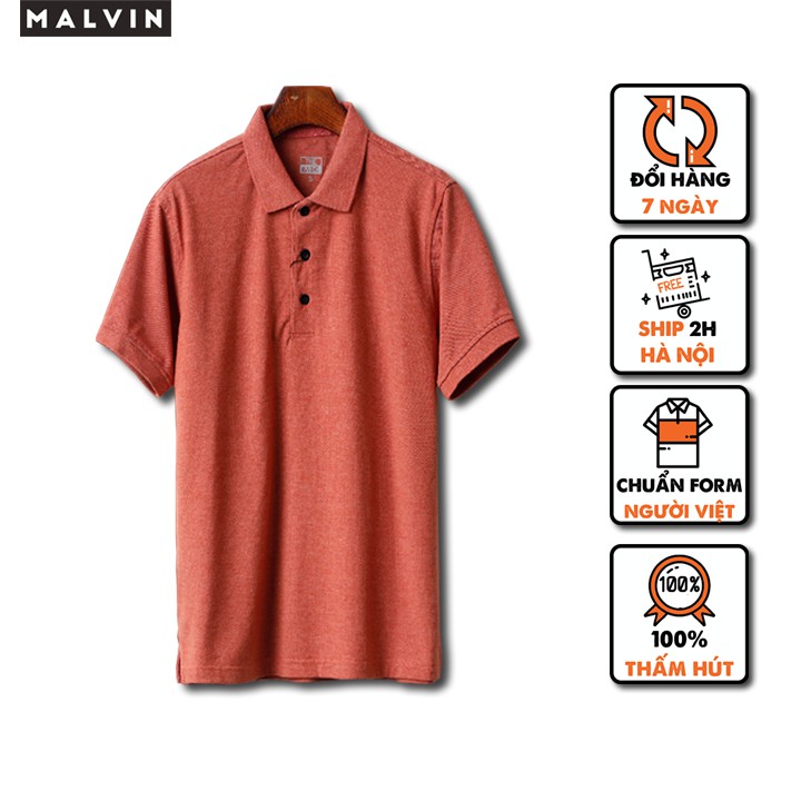 [Tặng Boxer Đơn 250k] Áo Polo Nam Form đẹp có cổ BASIC vải cotton CVC chất đẹp cao cấp - Malvin Official MALP001