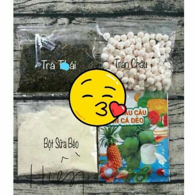 30 sét trà sữa thái xanh