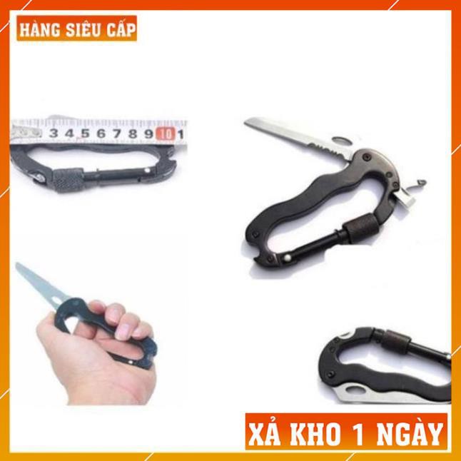 [FreeShip – Xả Kho 1 Ngày] Móc Khóa Đa Năng Cao Cấp Đi Phượt 5in1 - Móc Khóa Inox Đẹp Kim Loại