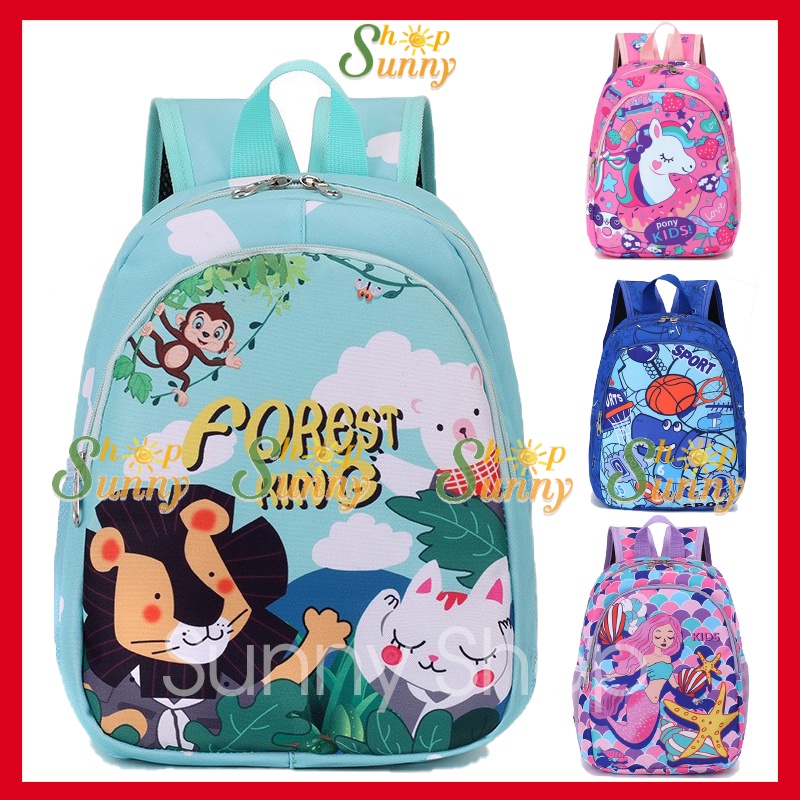 Balo cặp xách đi học cho bé mẫu giáo mầm non ba lô trẻ em bé trai bé gái 3 4 5 6 tuổi Sunny Shop
