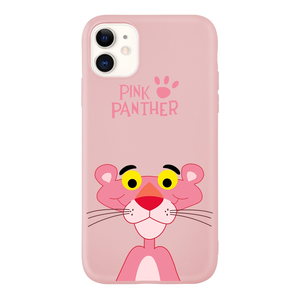 Ốp lưng họa tiết hoạt hình báo hồng cho iPhone 11 11Pro 11ProMax 6 6s 7 8 X XS XR XSMAX Pink Panther Case