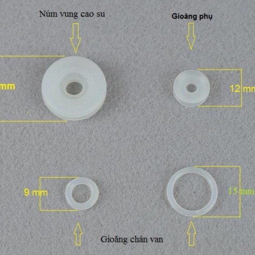 Set 4 cái gioăng cao su nồi áp suất điện Sunhouse các loại -Roong zon doăng nồi áp suất Sharp Khaluck Goldsun Comet 5 6l