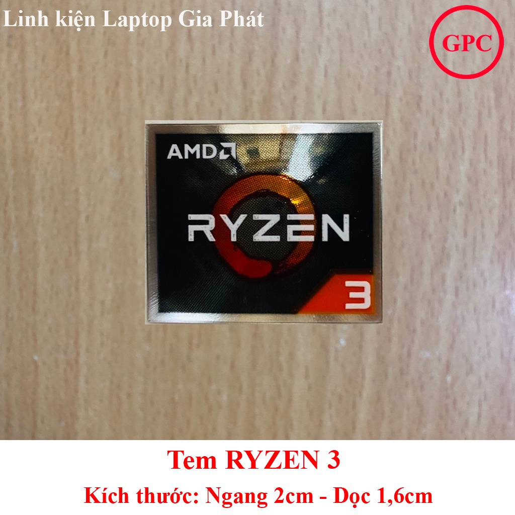 ⚡ Tem AMD RYZEN 3/ 5/7 Tem dán trang trí máy tính, Laptop