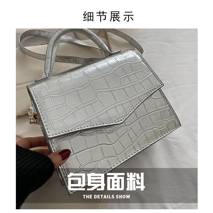 Túi đeo chéo JASMIN NOIR 22BL07138 giả da cá sấu thời trang cho nữ