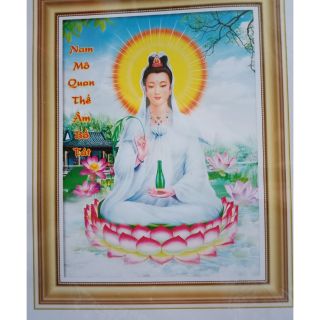 Tranh thêu 3d mẹ quan âm