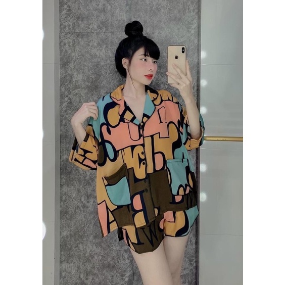 Đồ bộ-đồ mặc nhà quần đùi tay cánh dơi lập thể chất mango loại 1 (ảnh thật shop tự chụp)