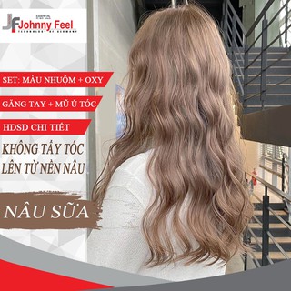 Thuốc nhuộm tóc màu NÂU SỮA - Lên Từ Nền Nâu - KHÔNG TẨY
