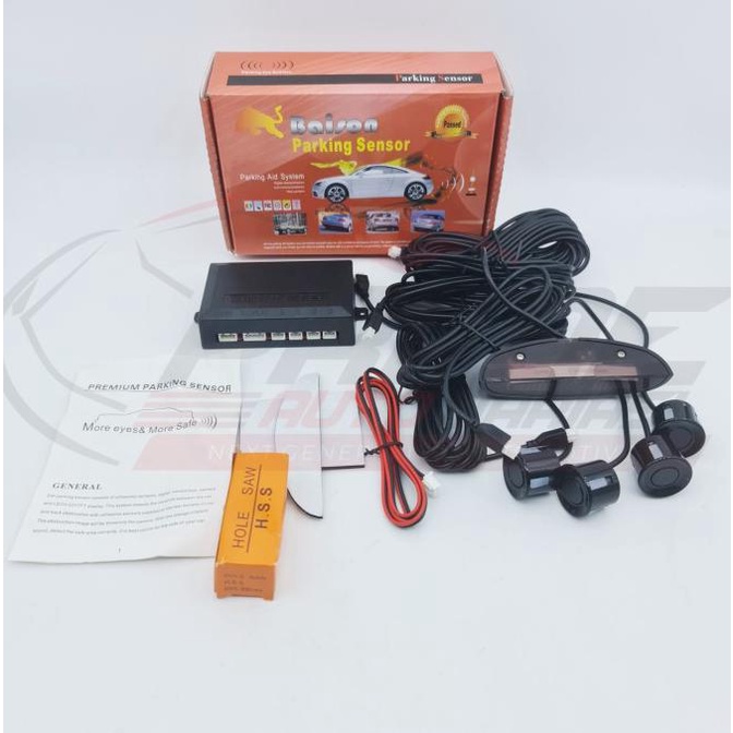 Thiết Bị Cảm Biến Đậu Xe 4 Điểm Màn Hình Lcd + Màn Hình Lcd Màu Đen Chuyên Dụng