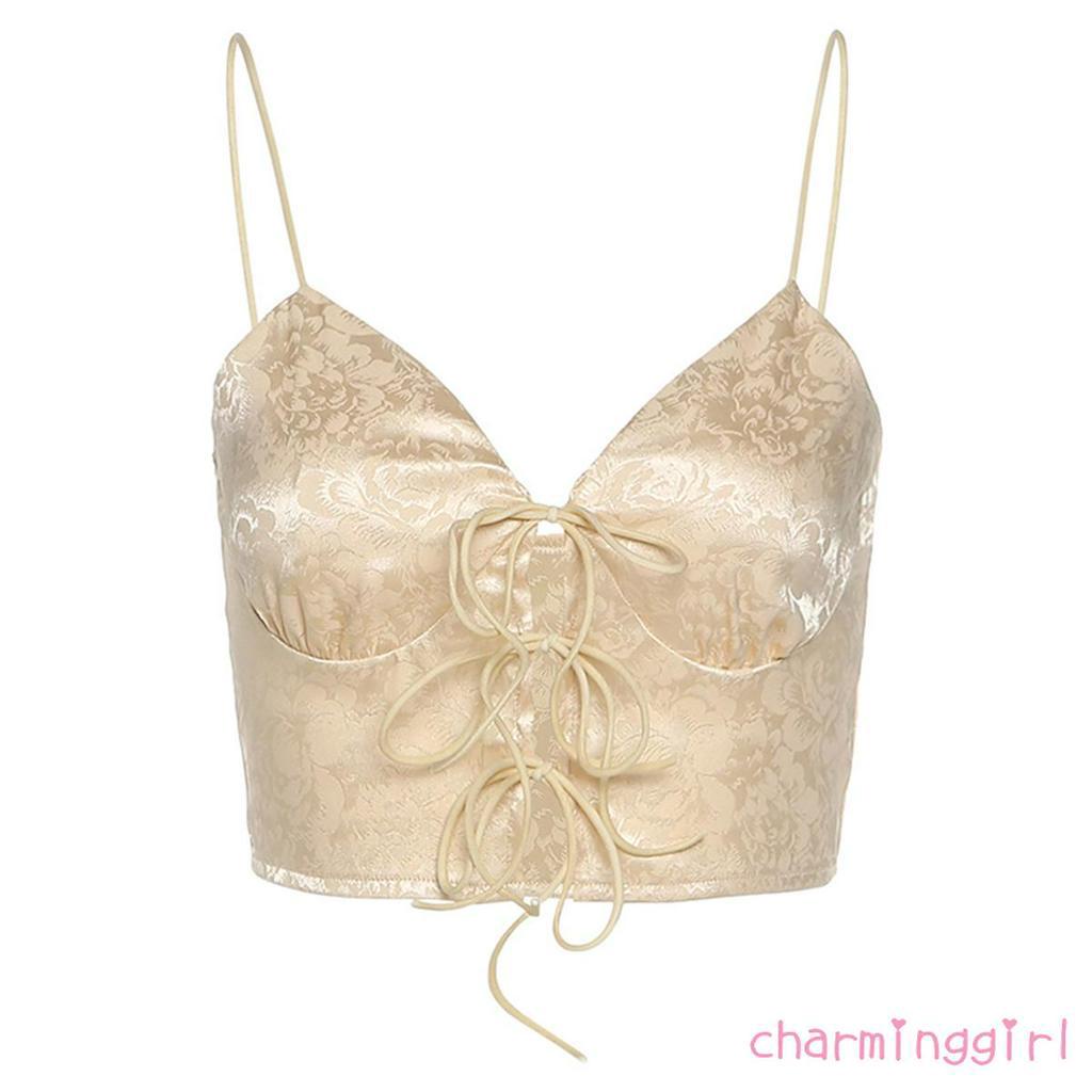 Áo Hai Dây In Hoa Với Thiết Kế Cổ Chữ V Gợi Cảm Dành Cho Nữ