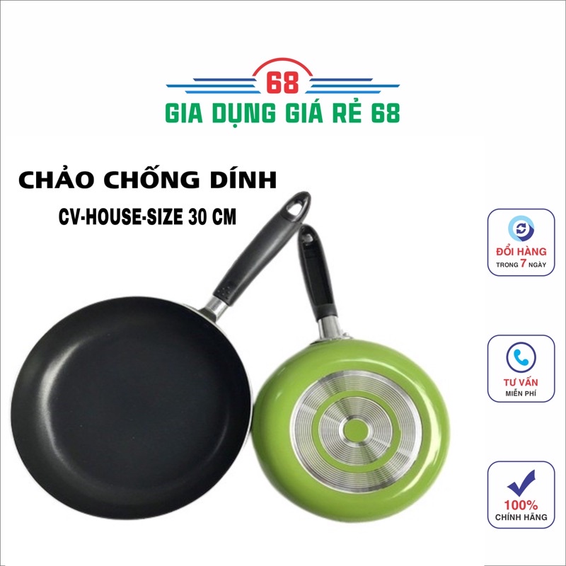 Chảo chống dính hợp kim nhôm CV HOUSE- Size 30cm Hàng Loại 1