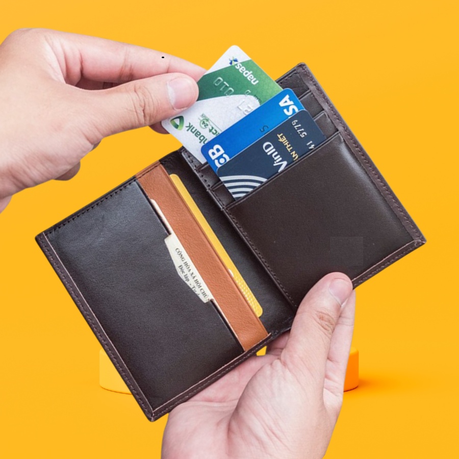 Ví Nam Mini Da Cao Cấp Bỏ Túi Gọn Nhẹ, Bóp Nam Bền Đẹp - DTR - Henry_official