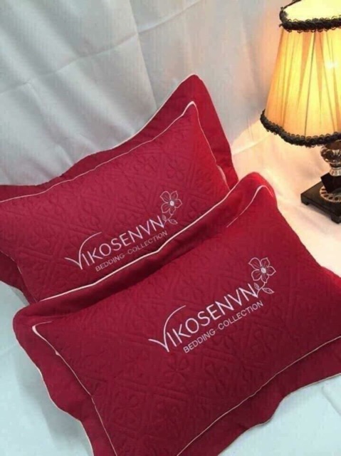 Vỏ Gối Thêu Vải Satin - Vỏ Gối Đầu Vải Sateen Cao Cấp