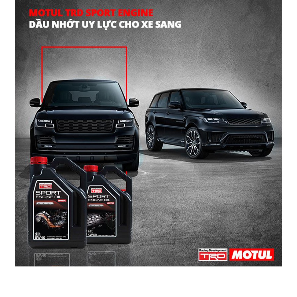 Nhớt MoTul TRD Sport 5W40 Ô Tô Máy Xăng Tổng Hợp Cao Cấp (4L; 5L; 6L; 7L)