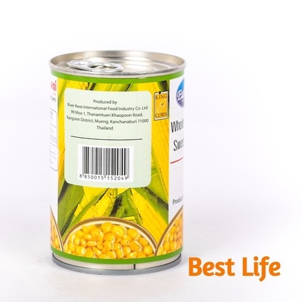 Ngô ngọt nguyên hạt nhãn hiệu RIver Kwai 410g dùng trực tiếp hoặc dùng để làm món ngô chiên