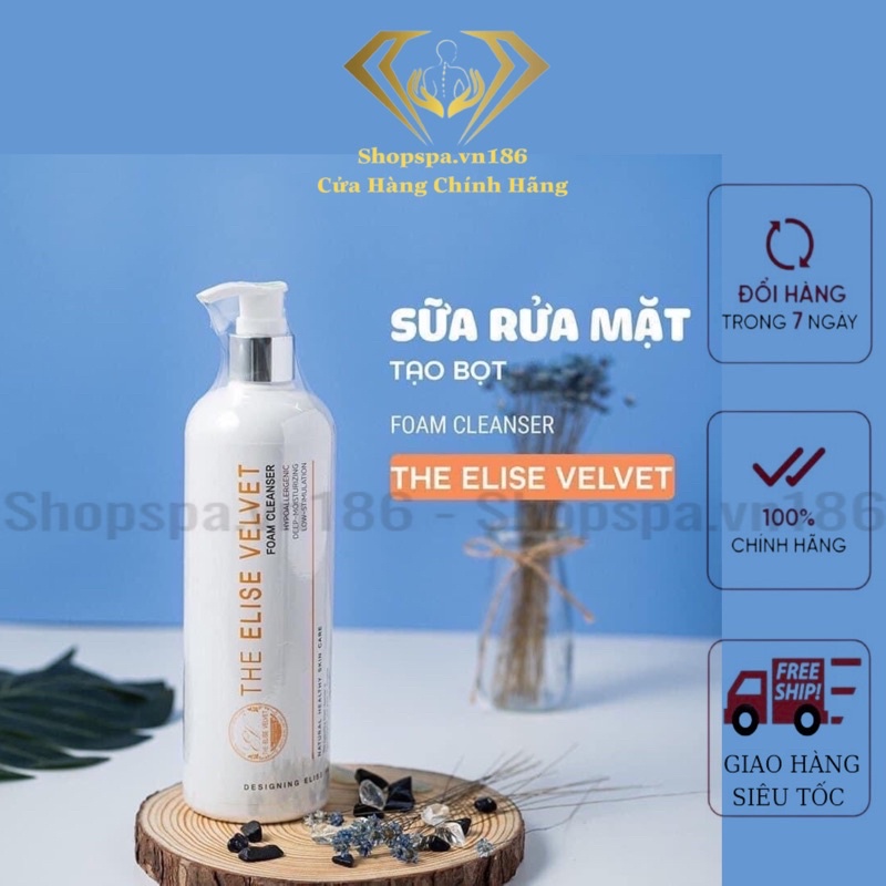 Sữa rửa mặt tạo bọt The Elise Velvet LINDSAY 500ml